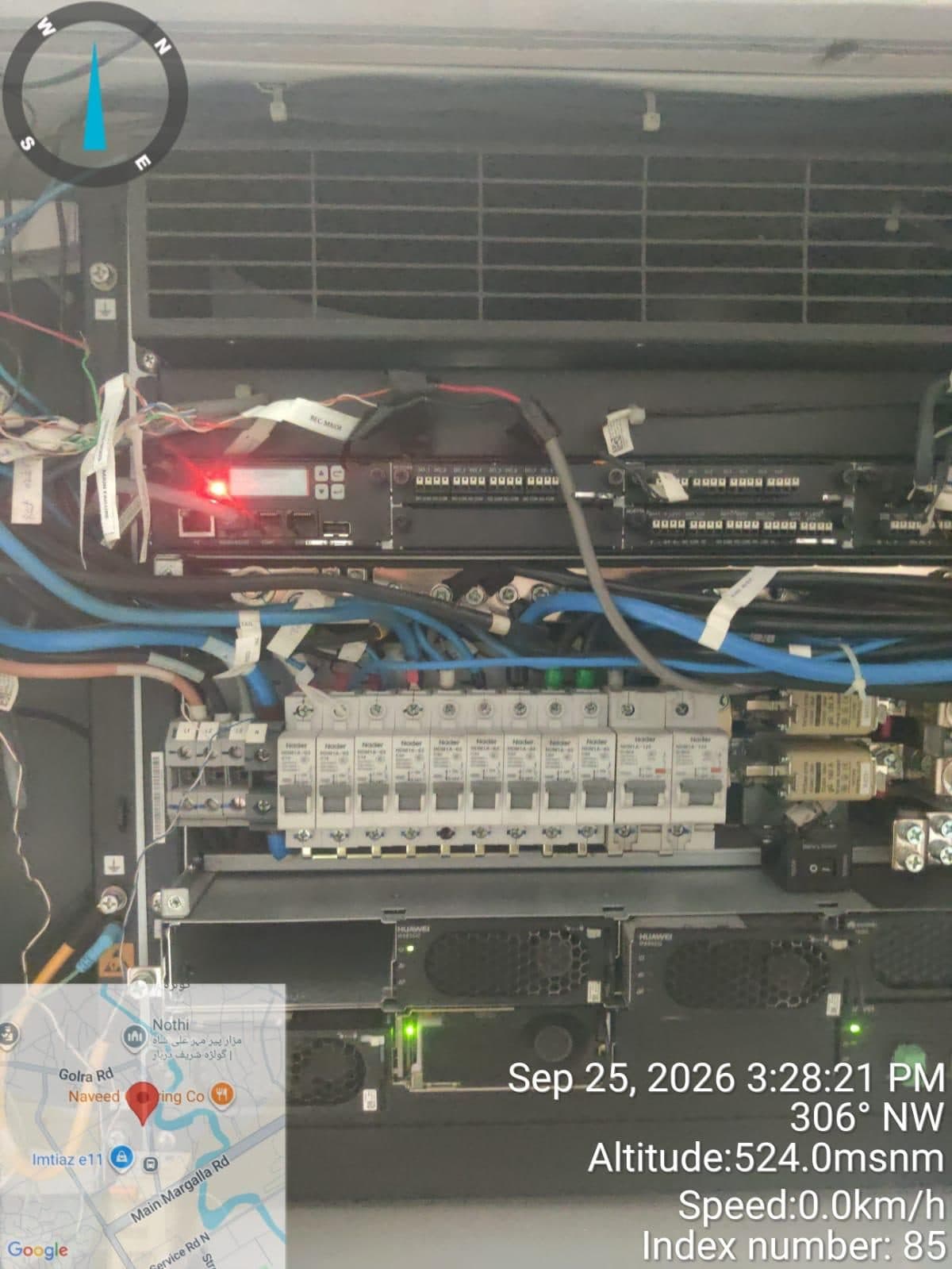 Power & patch panel termination