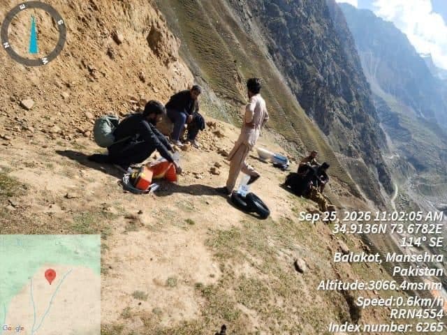 Crew staging equipment, Balakot
