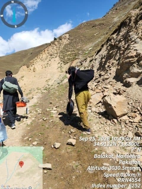 Manual haul to remote site, Naran