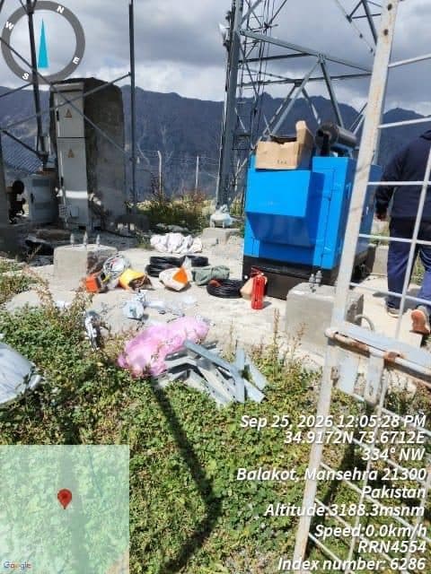 Site cabinets & cabling, Balakot (3,188m altitude)